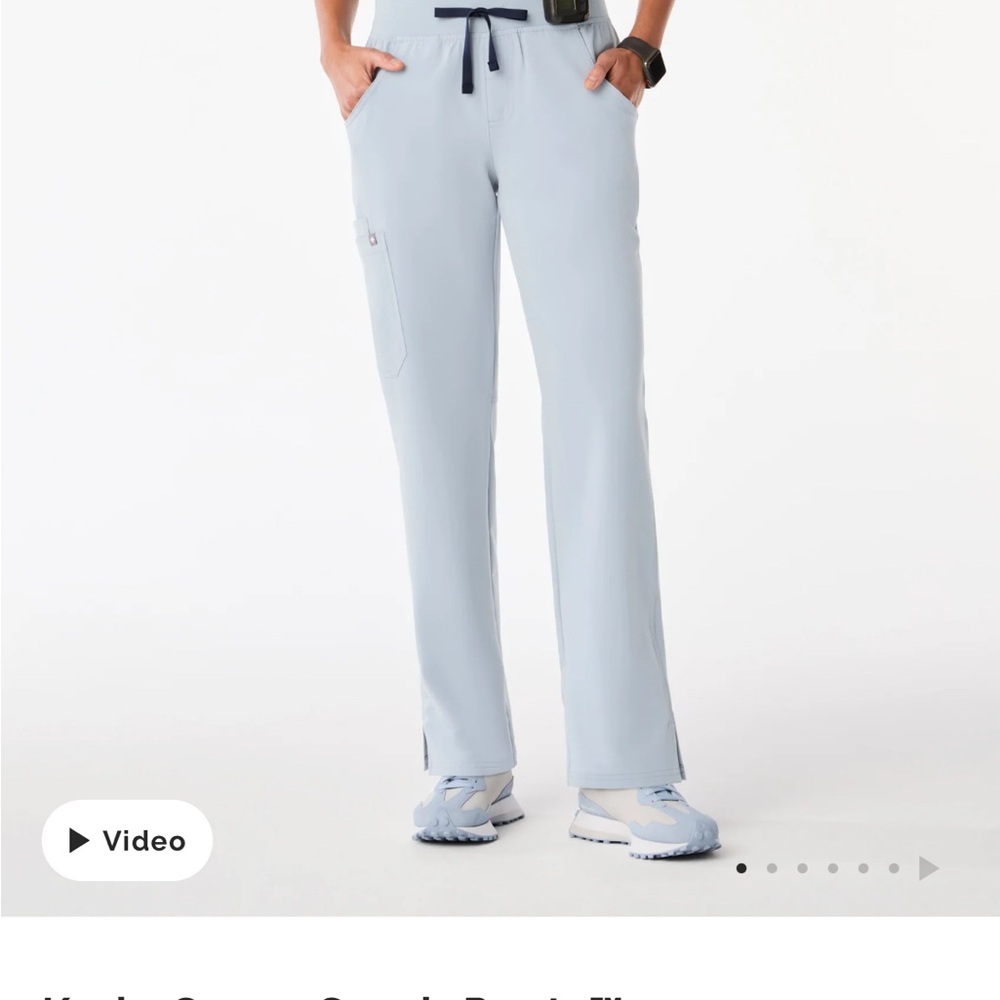 Figs Gray Straight Leg Pants